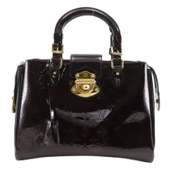 【LOUIS VUITTON】ルイ・ヴィトン メルローズ アヴェニュー M93757 モノグラムヴェルニ アマラント ゴールド レディース ハンドバッグ