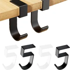 5型テーブルフック 戸棚下カバン掛け ずり落ち防止 2*2個 白黒 263L79