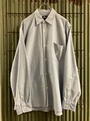 90’s Stussy L/S Shirt オールド　ステューシー　ロゴ　刺繍シャツ　長袖シャツ　古着　Vintage ビンテージ　ヴィンテージ
