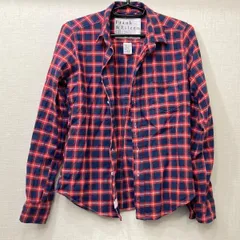 Frank&Eileen フランクアンドアイリーン BARRY レディース ボタン シャツ ネルシャツ レッド ネイビー XSサイズ 中古 美品 バリー 長袖  チェック柄
