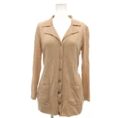 23区 オンワード樫山 カーディガン ウール 32 ベージュ系 無地 小さいサイズ 襟付き 長袖 /SC ■ECF001