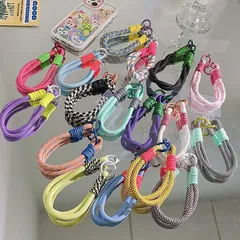 スマホストラップ 多機能 携帯ストラップ ナイロン編み ストラップ 女性用 クリップ付き ハンドストラップ