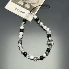 スマホストラップ 星 ビーズ チェーン カメラ 防紛失 レディース おしゃれ クール