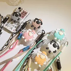 スマホケース シリコン ストラップ付き インスピレーション インスタ風 斜め掛け 携帯ストラップ 編み紐 スマホストラップ 携帯電話ケース 卸売り 輸出 人気