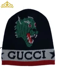 GUCCI スネーク ウール ニットキャップ メンズ グッチ