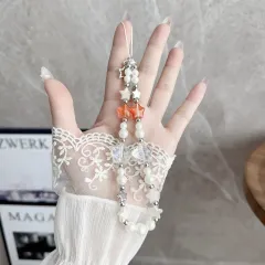 スマホケース チェーン パール スター 携帯ストラップ ビーズ 女性用 新作