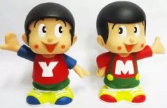 初代 ヤン坊 マー坊 ソフビ人形 貯金箱 ヤンボー マーボー - メルカリ