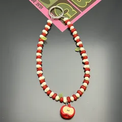 携帯ストラップ 夏 フルーツ ビーズ ハンドメイド リストバンド カメラ バッグチャーム