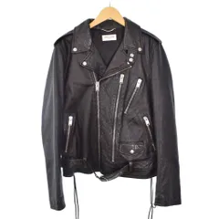 サンローラン パリ SAINT LAURENT PARIS 17SS ブラッドラスター ダブル ライダースジャケット レザー 羊革 48 黒 ブラック 455998のサムネイル