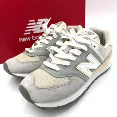 ニューバランス WL574LBR 574 スニーカー 23.5cm グレー 靴