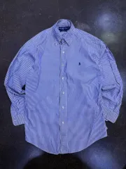 ポロラルフローレン ヤマー ストライプ ボタンダウン オックスフォードシャツ M