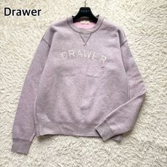Drawer コットン吊り裏毛クルーネックプルオーバーホワイト サイズ2