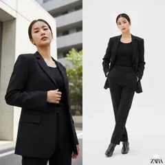 ★美品★ZARA ザラ【M】テーラードジャケット フォーマル オフィス 通勤 黒