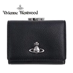 ヴィヴィアンウエストウッド 財布 がま口 三つ折り Vivienne Westwood ブラック ヴィクトリア ビオグリーン コンパクト ミニウォレット オーブ 5115002MW