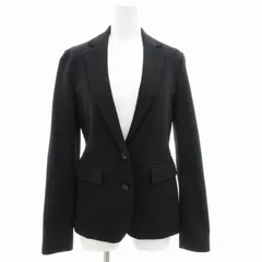 ソブ sov. ダブスタ テーラードジャケット ブレザー 2B サイドベンツ 裏地レース 36 黒 ブラック /GVのサムネイル