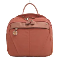 カナナ プロジェクト Kanana project タグ付き リュックサック デイパック 多機能ポケット スクエア ピンク /NU