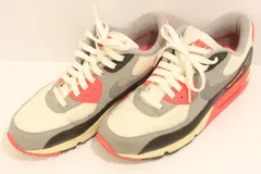 【中古】 NIKE メンズスニーカー 27cm AIR MAX 90 OG NIKE 27cm 白 ホワイト グレー 灰 ピンク 桃 ロゴ