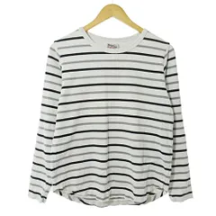 ザ・ダファー・オブ・セントジョージ The DUFFER of ST.GEORGE Tシャツ カットソー ロンT ボーダー 長袖 モノクロ M 白 黒 グレー 0926 IBO80のサムネイル