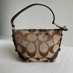 Coach Vintage Small Mini Hobo Purse Shoulder Bag Brown Signature Leather Y2K