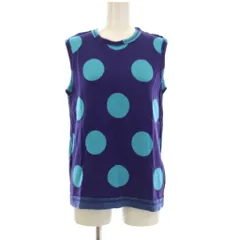 トリココムデギャルソン tricot COMME des GARCONS 2003年 タンクトップ F 紫 パープル ドット柄 ノースリーブ ラウンドネック TM-T075 /KHのサムネイル