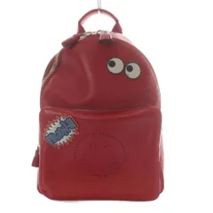 アニヤハインドマーチ ANYA HINDMARCH スマイリー バッグ リュックサック バックパック カーフレザー レッド /YO1のサムネイル