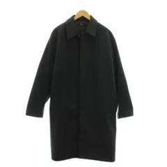 シップス SHIPS ステンカラーコート ロング アウター XL 紺 ネイビー 深緑 無地 長袖 比翼ボタン 114-15-0469 /YM ■MU