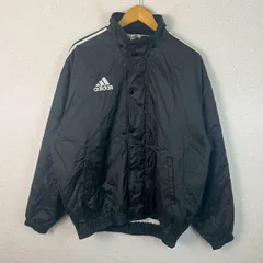 90s old adidas オールドアディダス ナイロンジャケット ロゴ刺繍 ブラック XOサイズ メンズ 古着 スポーツMIX ストリート