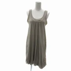 マークバイマークジェイコブス MARC by MARC JACOBS ワンピース ミニ丈 ノースリーブ ラウンドネック バルーンスカート レイヤード風 XS グレージュ /YS48