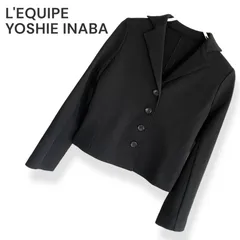 L'EQUIPE YOSHIE INABA レキップ ヨシエイナバ ブラック テーラードジャケット 11 Lサイズ相当 ウール混 日本製 レディース フォーマル ビジネス 冠婚葬祭 きれいめ 上質素材 株式会社ビギ 1028KZ