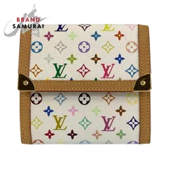 美品 LOUIS VUITTON ルイヴィトン マルチカラー ポルトモネ ビエ カルトクレディ M92983 折財布 コンパクトウォレット レディース 600839【中古】