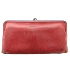 ゲンテン genten トスカ 長財布 ウォレット がま口 ロゴ レザー 本革 茶 ブラウン /AE