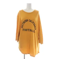 アメリカーナ AMERICANA 21AW アパルトモン別注 Football T-sh カットソー ニット 九分袖 チュニック オレンジ /DO ■OS