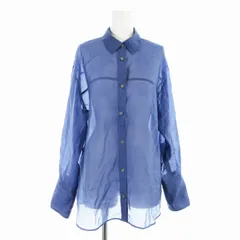 ナチュラルビューティーベーシック NATURAL BEAUTY BASIC 24SS ワイドカフスシアーシャツ シースルー 長袖 FR 青 ブルー 017-4210625 /RO