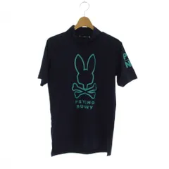 サイコバニー Psycho Bunny Tシャツ S ネイビー モックネック ロゴプリント 半袖 /JPのサムネイル