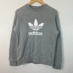 adidas Originals アディダスオリジナルス スウェット ロゴプリント グレー Mサイズ メンズ 古着 ストリート スポーツMIX