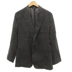 ドルチェ&ガッバーナ ドルガバ DOLCE&GABBANA テーラードジャケット 麻 リネン サイドベンツ 50 グレー /JS ■GY19