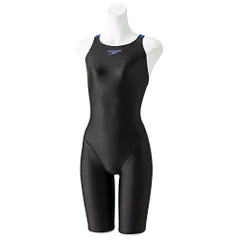新品 Speedo(スピード) 競泳水着 FLEXΣII Junior Semi Openback Kneeskin II フレックスシグマツーセミオープンバックジュニアニースキン II 水泳 ガールズ SCG12050F ブラック/ブルー 130