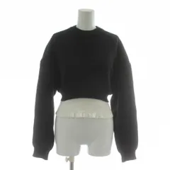 アレキサンダーワン ALEXANDER WANG ニット セーター 長袖 レイヤード ショート丈 クルーネック S 黒 ブラック 白 ホワイト /XZのサムネイル