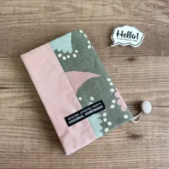 No.56 チャーム付き＊サイズ調整できる文庫本カバー＊フラワー