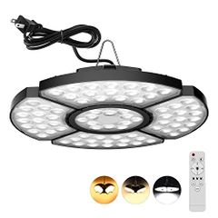 【迅速に発送】MEIKEE LED照明ライト ガレージライト ペンダントライト シーリングライト 5灯式 省エネ 32W 3200LM 高輝度 6畳 調光調色 明るさメモリー リモコン操作便利 50000時間使用寿命 PSE認証済み 変形可能 ec7f4728