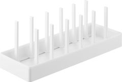 【迅速に発送】山崎実業(Yamazaki) シンク下 幅調節 鍋蓋&フライパン収納スタンド W40 ホワイト W40×D14.1×H14cm タワー tower スライド式 仕切りバー 1361 64749d04