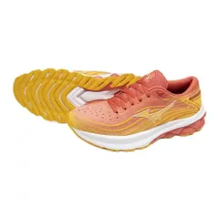 新品 [ミズノ] ランニングシューズ ウエーブスカイライズ 5 ジョギング マラソン トレーニング スポーツ 軽量 反発 厚底 メンズ レッド×オレンジ×ホワイト 24.5 cm 2E