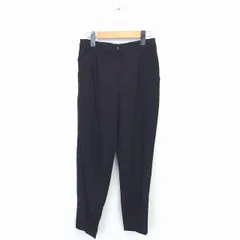 クラネ CLANE タグ付き テーパード センタープレス パンツ ニット ウール混 1 紺 ネイビー /TT