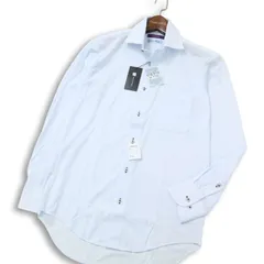 【新品 未使用】 P.S.FA パーフェクトスーツファクトリー 春夏 URBAN MODEL★ i-Shirt 千鳥 長袖 ドレスシャツ Sz.M メンズ