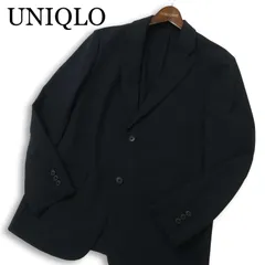 24SS★ UNIQLO ユニクロ 春夏 感動ジャケット★ 2B テーラード ジャケット Sz.S メンズ 黒