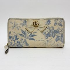GUCCI グッチ フローラキャンバス 長財布 ピンクベージュ 376186 