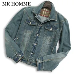 MK HOMME ミッシェルクラン オム 通年 USED加工★ デニム ジャケット Gジャン Sz.48 メンズ