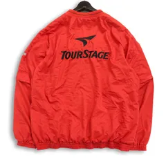 TOURSTAGE ツアーステージ ゴルフ 通年 ロゴ★ 袖着脱可  Vネック ウィンドブレーカー トレーナー Sz.LL メンズ 大きいのサムネイル