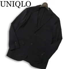 UNIQLO ユニクロ 春夏 SLIM FIT 感動ジャケット★ アンコン テーラード ジャケット Sz.L メンズ 紺 ネイビー