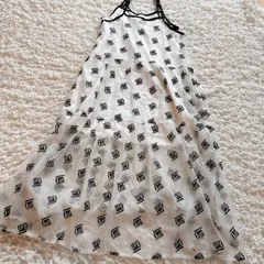 HELLO.SANFRANCISCO ハローサンフランシスコ　ペチ付刺繍オーガンジーティアードキャミワンピ　キャミワンピース